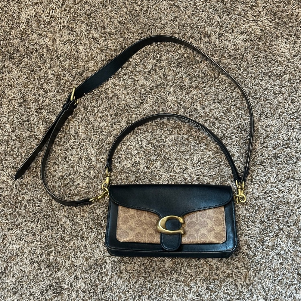Coach Black and Tan Crossbody Bag
